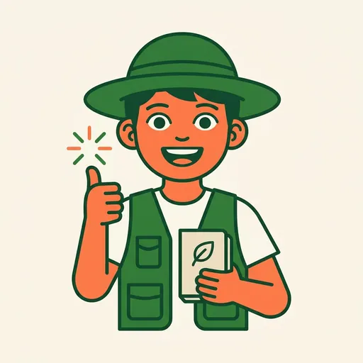 BiomeForge mascot praising