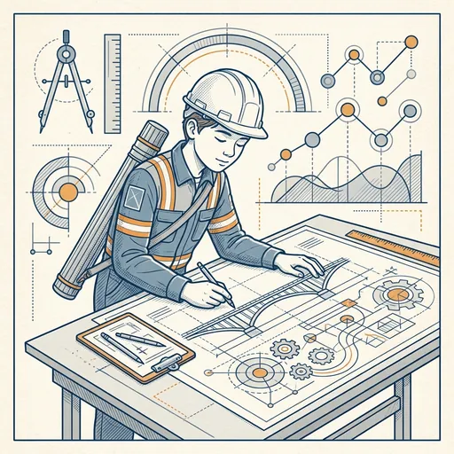 BridgeForge mascot working