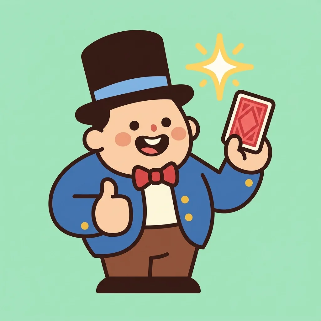 CardForge mascot praising