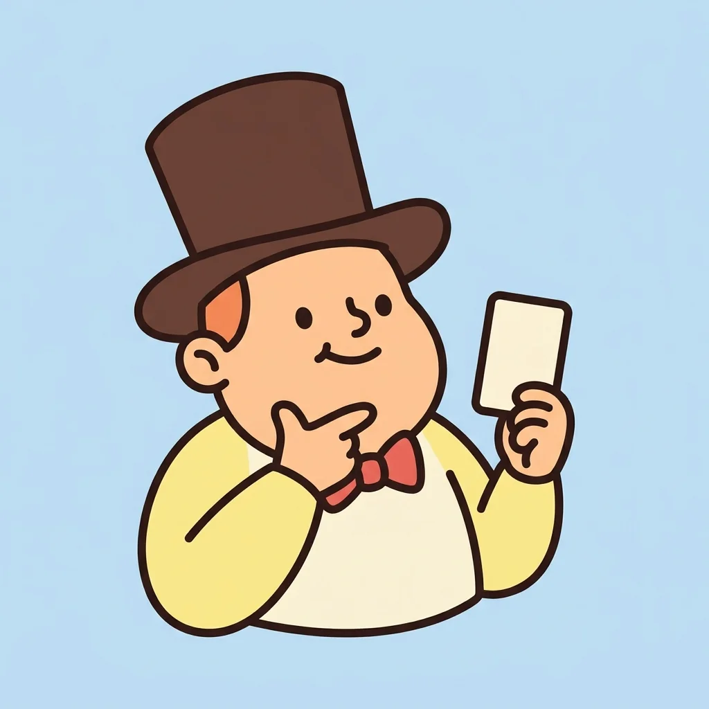 CardForge mascot thinking