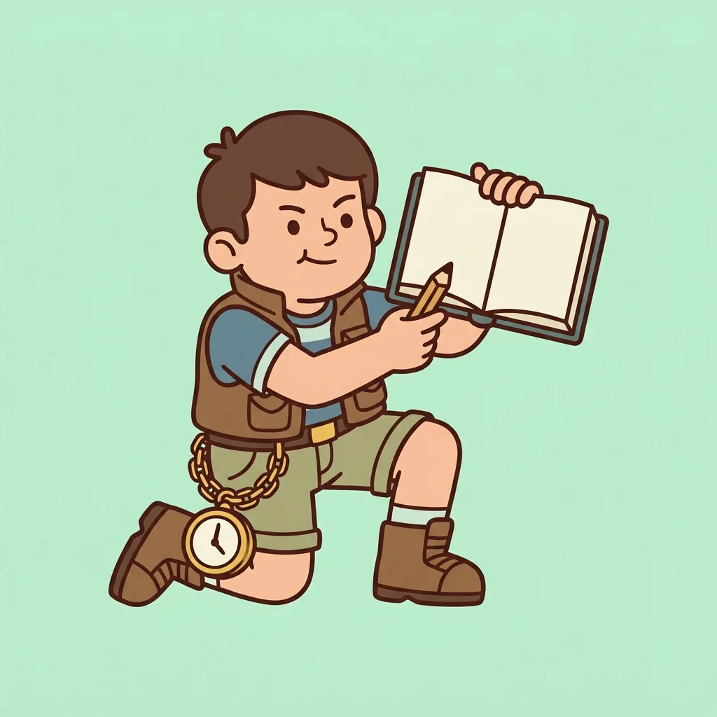 ChronoQuest mascot demonstrating
