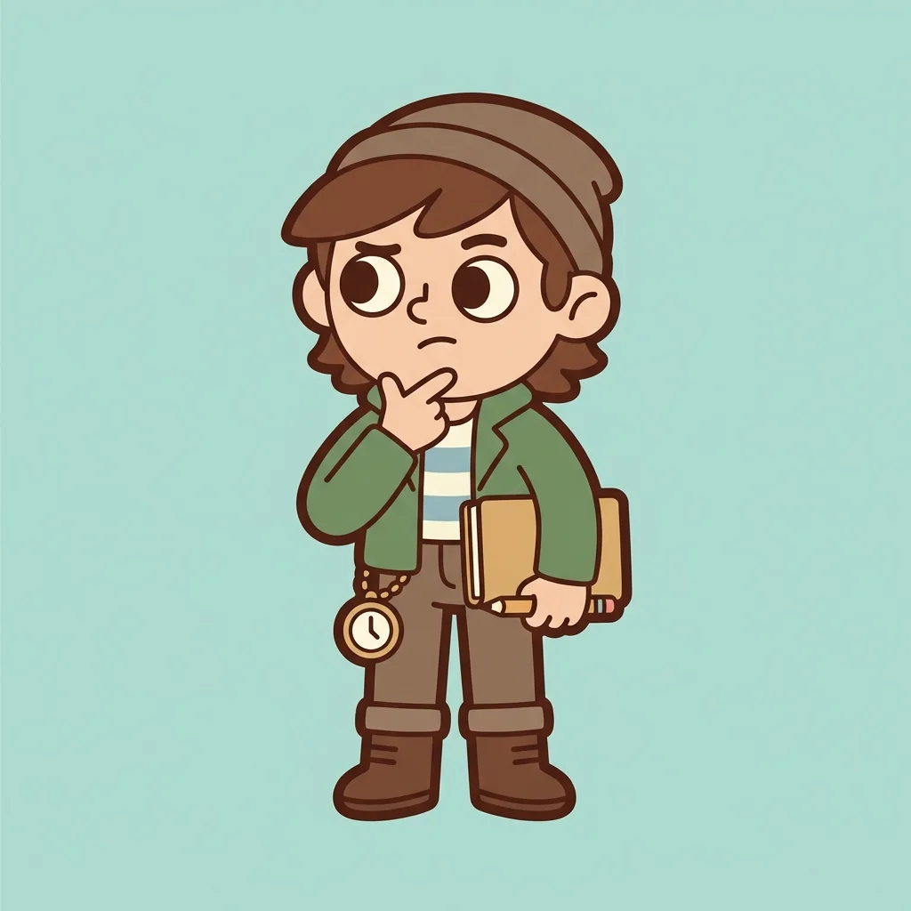 ChronoQuest mascot thinking