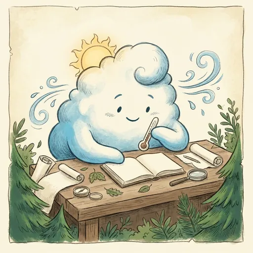 ClimateQuest mascot working