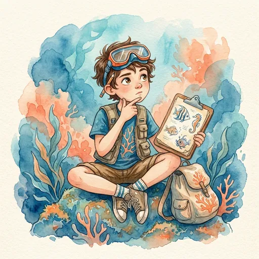 DepthQuest mascot thinking