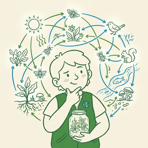 EcoSphere mascot thinking