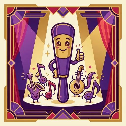 EnsembleQuest mascot praising