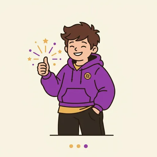 FocusForge mascot praising