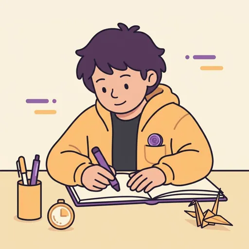 FocusForge mascot working