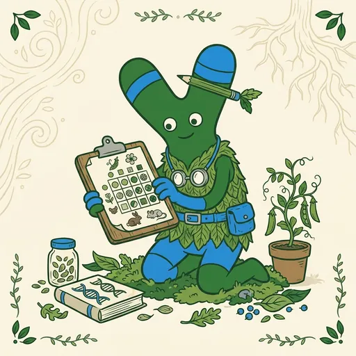 GeneForge mascot working