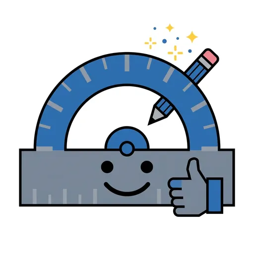 GeometryForge mascot praising