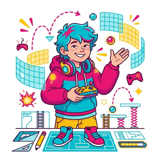 LevelForge mascot encouraging