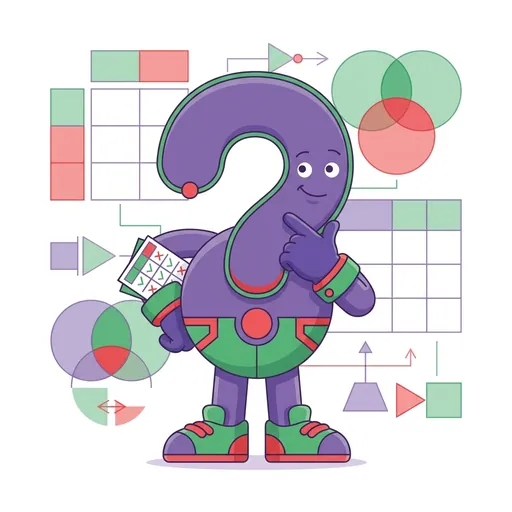 LogicQuest mascot thinking