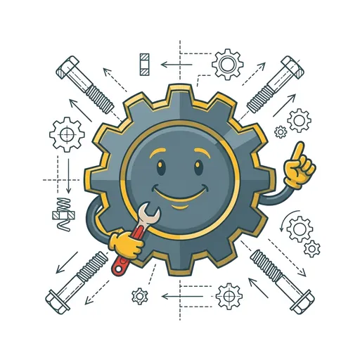MachineForge mascot encouraging