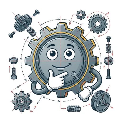 MachineForge mascot thinking