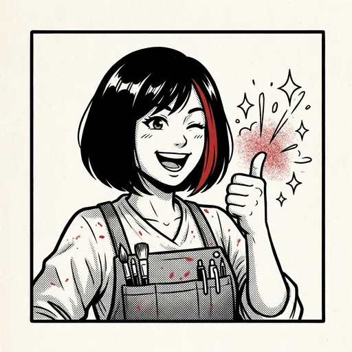 MangaForge mascot praising