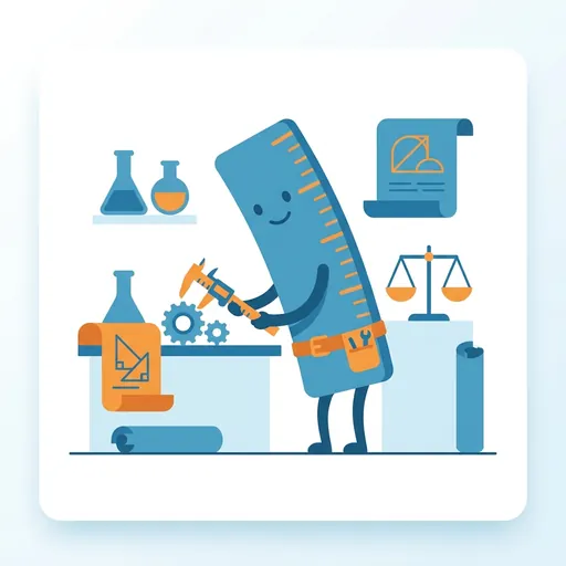 MeasureQuest mascot working