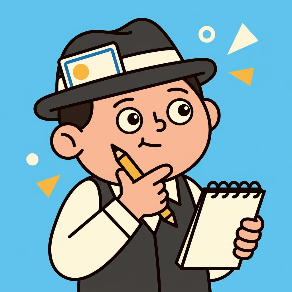 NewsForge mascot thinking