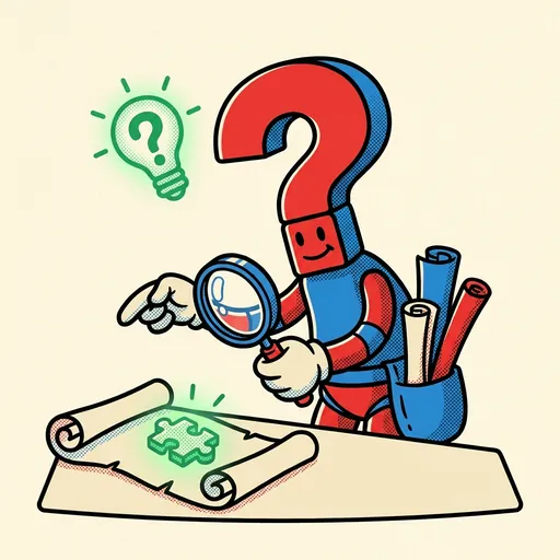 RiddleRealm mascot demonstrating
