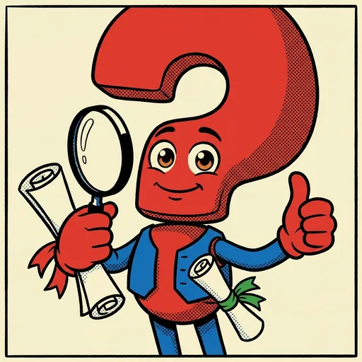 RiddleRealm mascot encouraging