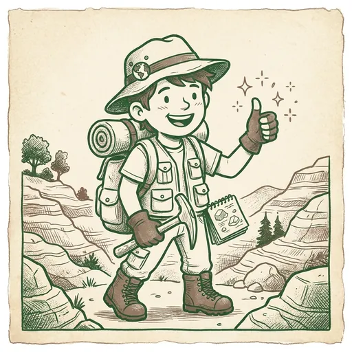TerraVoyage mascot praising