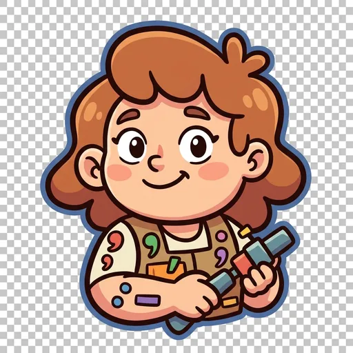 Punctuator Polly portrait